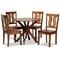 Baxton Studio Mare Modern and Contemporary Transitional Walnut Brown Finished Wood 5-Piece Dining Set 177-11379-10891-Zoro - alternate 1
